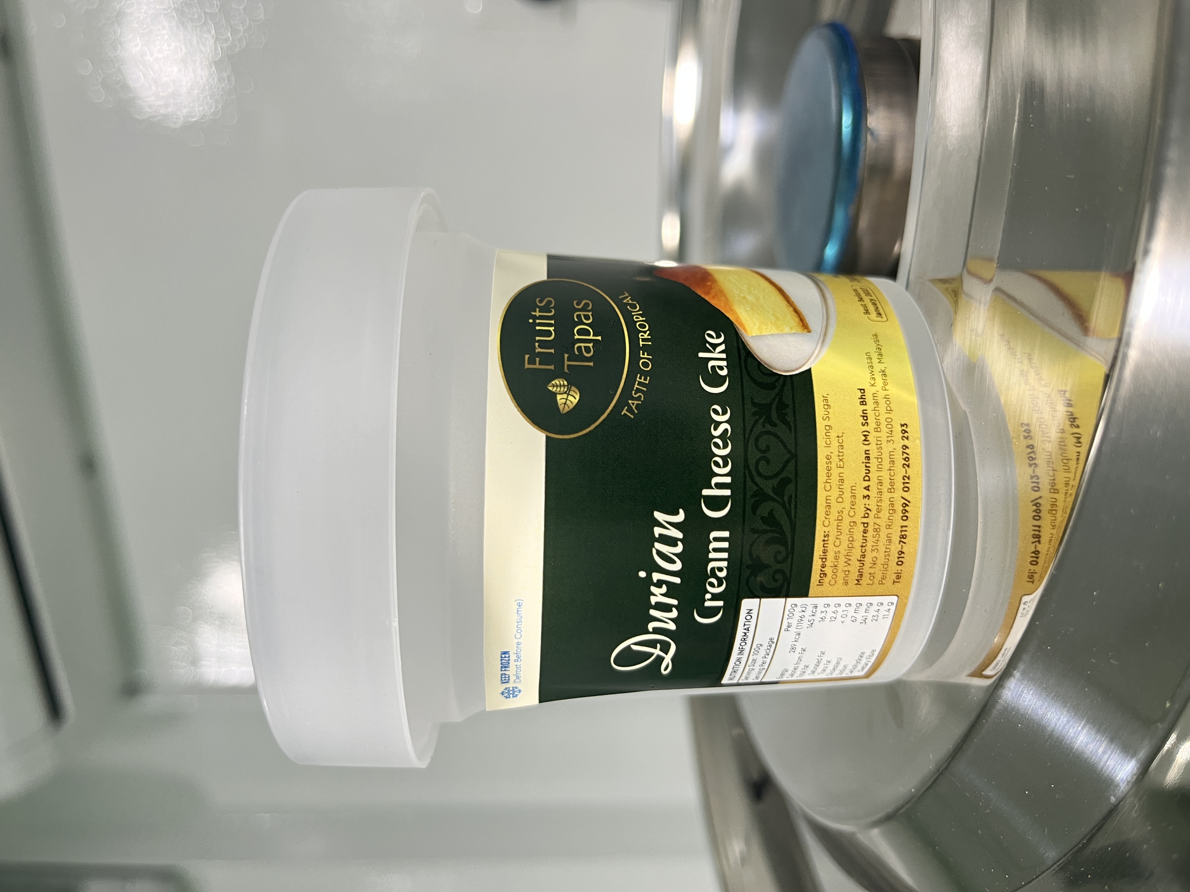 Durian Cream Cheese Cake