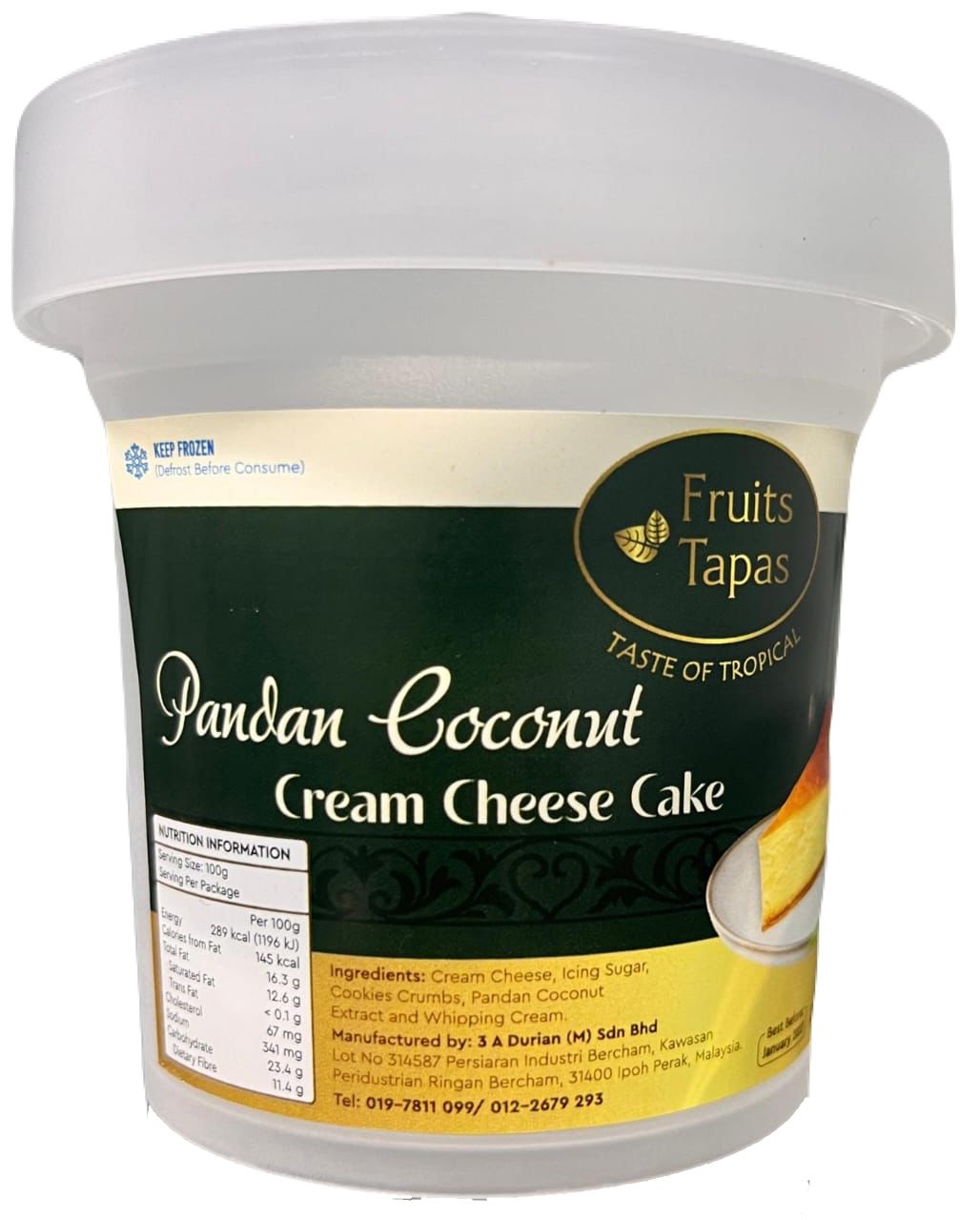 Pandan Coconut Cream Cheese